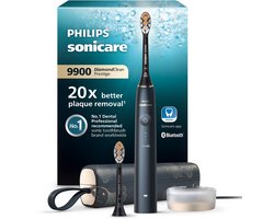 Philips Sonicare DiamondClean Prestige 9900 – Limited Edition - Elektrische Tandenborstel met SenseIQ - AI - Donkerblauw - 2 Opzetborstels - HX9992/42