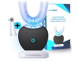 Twinsbrush Smart Brush - 3in1 Elektrische Tandenborstel - U-Vormige Tandenborstel - Smart brush Tanden - Smart Brush - Tandenborstels - Tanden bleker - 4 standen - Zwart - Draadloos