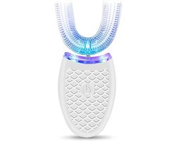 Ultrasone Elektrische Tandenborstel Voor Volwassenen - U-Vorm 360° Reiniging - 4 Modi (Incl. Whitening) - IPX7 Waterdicht - USB Oplaadbaar - Wit