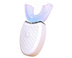 Ultrasone Elektrische Tandenborstel Voor Volwassenen - U-Vorm 360° Reiniging - IPX7 Waterdicht - USB Oplaadbaar - wit