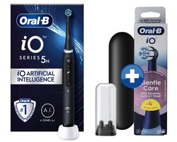 Vanavondinhuis - Oral-B iO 5N - Zwart - met 4 opzetborstels - startset.