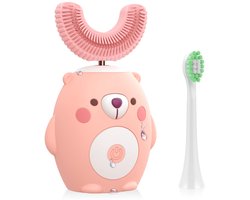 Vitdipy - U-vormige tandenborstel - Elektrische Tandenborstel - Leeftijd 2-6 - Tandenborstel kind - Peuter tandenborstel - Gevoelige tanden - Roze