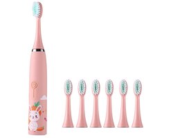 Ynkkvre -Elektrische Kinderzahnbürste - Trillingsarme Geluidsgolven - Maximaal 18.000 Trillingen Per Minuut Voor Zachte Reiniging - 1 - pink