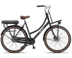 Crown Barcelona - Elektrische transportfiets - Elektrische damesfiets - Achterwielmotor - Hydraulische schijfremmen - 28 inch - 50 cm - Mat Zwart