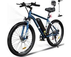 Elektrische Fiets HITWAY BK15 -26*3.0 Inch Mountain EBike met Afneembare 48V 15Ah Lithium Batterij - City Commuter E-Bike met 250W Motor - IP54 Waterdicht
