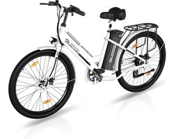 Evercross Elektrische fiets - e-bike 26 inch 250W - tot 90 km - wit