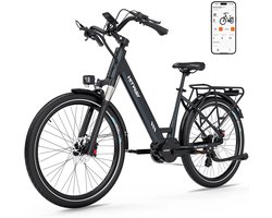 Hitway Elektrische Fiets BK32 - E-Bike met 250W Middenmotor - 26*2.35 Inch City Commuter EBike met Afneembare 36V 10.4Ah Lithium Batterij - 7 Versnellingen - IP54 Waterdicht