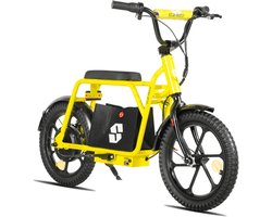 JOYSTAR Starmoto Elektrische Step met Zadel - voor Kinderen & Tieners (6-12 Jaar) - 250W Motor - Max. 25 km/u - 16 Inch Wielen - Geel