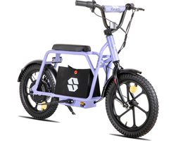 JOYSTAR Starmoto Elektrische Step met Zadel - voor Kinderen & Tieners (6-12 Jaar) - 250W Motor - Max. 25 km/u - 16 Inch Wielen - Paars