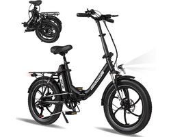 RCB RK6 Elektrische Fiets | Opvouwbare E-bike | 20 Inch Fatbike&36V 15.6AH | 25km/h | 7 Versnellingen | Zwart
