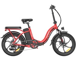 2026 Elektrische Vouwfiets – E-Bike – 20 x 3.0 Inch – 36V 20Ah Lithium Accu – 250 W – Maximaal bereik 100km – 7-speed versnelling – LCD Scherm – Aluminium Frame – Vouwfiets – Mechanische Schijfremmen – Stadsfiets – Max. Belastbaar 150 kg – Rood