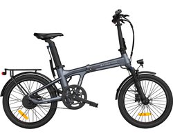 ADO E-bike Air 20PRO Elektrische fiets | bafang motor |vouwfiets | riemaandrijving | stadsfiets | 20 inch | hydraulische remmen | E-PRODUCTEN | achterrek | met gereedschap | Grijs