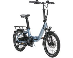 Elektrische Fiets JOBOBIKE ACE Pro - Elektrische Vouwfiets - tot 110 km Actieradius -360Wh Zitbuisaccu - 22kg Lichtgewicht - 20 inch Wielen - Shimano 7 Versnellingen - 250W Achterwielmotor - Hydraulische Schijfremmen - Blauw