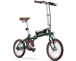 【Eindejaarsdeal】Elektrische Fiets ONESPORT OT02 - Compacte Elektrische Vouwfiets - 36V 5.2Ah Accu - 40 km Actieradius - 16×1.35 inch Banden - Snelle Oplaadtijd 2,5 uur - Ideaal voor Stad en Woon-werkverkeer - Groen