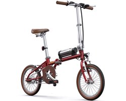 【Eindejaarsdeal】Elektrische Fiets ONESPORT OT02 - Compacte Elektrische Vouwfiets - 36V 5.2Ah Accu - 40 km Actieradius - 16×1.35 inch Banden - Snelle Oplaadtijd 2,5 uur - Ideaal voor Stad en Woon-werkverkeer - Rood