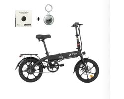 elektrische fiets + tracker - vouwfiets - DYU A1F PRO - opvouwbaar - 50/60 km bereik - 16 inch banden - inclusief tracker traceer systeem