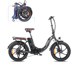 Elektrische Vouwfiets | E-Bike | 20 x 3.0 Inch Dikke Banden | 36V 18Ah Lithium Accu | 250 W Motor | Maximaal 25/u | Maximaal bereik 90km | 7-speed versnelling | LCD Scherm | Aluminium Frame | Zwart vouwfiets | 40 Nm | 20 inch Fatbike
