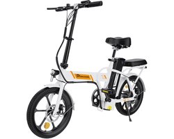 EVERCROSS EK5 Elektrische Fiets - Opvouwbaar E-Bike - 16 Inch - 25km/u - Wit