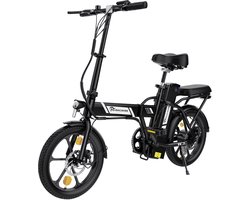 Evercross EK5 vouwfiets - elektrische fiets 16 inch - 25 km/u - zwart