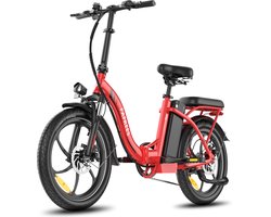 Fafrees F20+ Elektrische Fiets - 250W Motor - 36V 20Ah Accu - 20x3" Banden - 90km Bereik - 25 km/u Snelheid - Rood