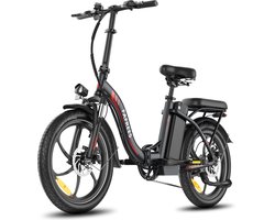 Fafrees F20+ Elektrische Fiets - 250W Motor - 36V 20Ah Accu - 20x3" Banden - 90km Bereik - 25 km/u Snelheid - Zwart