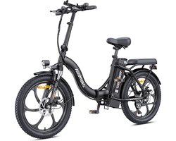 Hillmiles MilePort 1 Elektrische fiets - Actieradius 80km - Verwijderbare batterij 36V13Ah - Motor 250W - Shimano 7 versnellingen - 20 Inch opvouwbare City Commuter E-Bike - Zwart