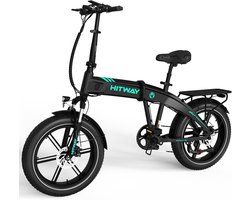 Hitway Elektrische Fiets BK36 - Trendy 20*4.0 Inch Fat Tire City Commuter EBike met Afneembare 48V 10.4Ah Lithium Batterij - Opvouwbaar Mountain E-Bike met 250W Motor - 7 Versnellingen - IP54 Waterdicht