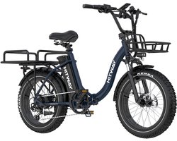 Hitway Elektrische Fiets BK6S Plus - 20*4.0 Inch Fat Tire City Commuter EBike met Afneembare 48V 25 Ah Lithium Batterij - Opvouwbaar Mountain E-Bike met 250W Motor - 7 Versnellingen - IP54 Waterdicht