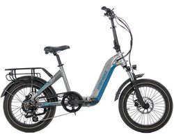 JOBOBIKE Romer Elektrische Vouwfiets - Lage Instap - 20 Inch - 250W Bafang Motor - 7 Versnellingen - 120 km Actieradius - Mechanische Schijfremmen - Grijs
