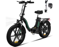 KOOLUX | BK6S 4.0 Elektrische Vouwfiets | E-Bike | 20 x 4.0 Inch Dikke Banden | 48V 13Ah Lithium Accu | 250 W Motor | Maximaal 25/u | Maximaal bereik 90km | 7-speed versnelling | LCD Scherm | Aluminium Frame | Zwart | Gratis Rijklaar Bezorgd