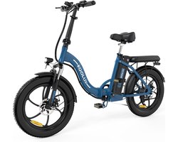 KOOLUX | BK6S Elektrische Vouwfiets | E-Bike | 20 x 3.0 Inch Dikke Banden | 36V 13Ah Lithium Accu | 250 W Motor | Maximaal 25/u | Maximaal bereik 100km | 7-speed versnelling | LCD Scherm | Aluminium Frame | Blauw