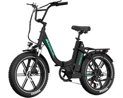 Koolux KL6S elektrische vouwfiets - e-bike 20x4.0 inch banden - 120km bereik - zwart