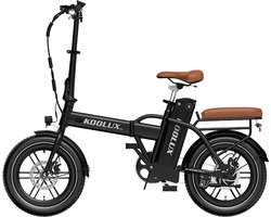 KOOLUX | X10 Elektrische Vouwfiets | E-Bike | 16 x 3.0 Inch Dikke Banden | 36V 13Ah 620Wh Lithium Accu | 250 W Motor | Maximaal 25/u | Maximaal bereik 55km | LCD Scherm | Zwart