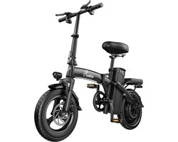 LOOKRUN Opvouwbare elektrische fiets 14 inch, 250W 48V 13Ah, 25 km/u stads e-bike