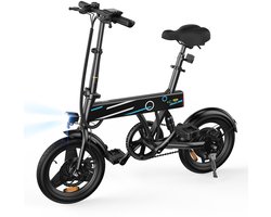 Opvouwbare Elektrische Fiets EB1 -14 inch -Drie snelheidsinstellingen-10/15/25 km/u-Met trapondersteuning- Slim LCD-display - 36V 7,8Ah - Dubbele schijfremmen - Stedelijk woon-werkverkeer