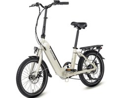 【Vroege Kerstdeals】SAXXX Foldi Comfort - Elektrische Fiets - 95% Vooraf Geassembleerd Vouwfiets - 410Wh uitneembare accu - 80 km Actieradius - Shimano Nexus 7-versnellingssysteem - Achterwielmotor 250W - 20 x 2.3" CST - Mechanische schijfrem - Wit