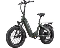 TTGO F6 Boost Elektrische Fiets – 250W Motor - 48V18Ah Lithium Accu – Actieradius tot 140 km – Hydraulische Schijfremmen – 20×4.0 inch Fatbike Banden - Shimano 7 Versnellingen - Vouwfiets - Donkergroen