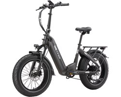 TTGO F6 Boost Elektrische Fiets – 250W Motor - 48V18Ah Lithium Accu – Actieradius tot 140 km – Hydraulische Schijfremmen – 20×4.0 inch Fatbike Banden - Shimano 7 Versnellingen - Vouwfiets - Grijs