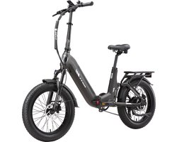 TTGO F7 Elektrische Fiets - 250W Motor - 48V15Ah Accu - 20 Inch Banden Vouwfiets - Max Snelheid 25km/u - Max Bereik 100-120km - Shimano 7 Versnellingen - Grijs