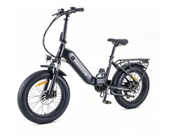Vankel Elektrische Vouwfiets - 20 inch Fatbike banden - 36V 522Wh uitneembare accu - tot 70 km actieradius - 250W motor - Shimano 7 versnellingen - LCD display - Zwart