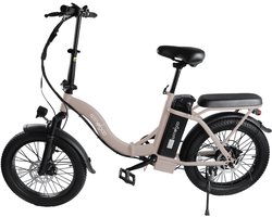 Windgoo E20 Elektrische Vouwfiets – Rijklaar Geleverd - Windgoo Smart-app - 20 Inch - 250W Motor - 7 Versnellingen - 55 km Actieradius - Mechanische Schijfremmen - Crème