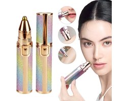 2-in-1 Epilator Dames en Wenkbrauwtrimmer – Oplaadbaar Gezichtsscheerapparaat, Pijnloos Elektrisch Scheren voor Gezicht en Lichaam