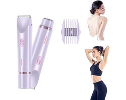2-in-1 scheerapparaat voor dames - elektrisch scheerapparaat - waterdicht - epilator - bikinilijntrimmer - damestrimmer - paars