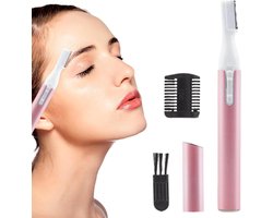Allecto Plus - Draagbare Mini Elektrische Wenkbrauw Epilator voor Dames - Roze - Wenkbrauwshaper Gezichtsverzorging