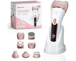 Beeperfect® 7 in 1 Epilator Voor Vrouwen - Scheerapparaat Vrouw - Bikinitrimmer - Ladyshave - Oplaadbaar - Waterdicht - 7 Opzetstukken