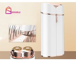 Body Lady-scheerbeurt – Vrouwen Epilator – 2 Schijfjes – Lady shave – LED – ladyshaves voor vrouwen – ladyshaves – Wit – 50225