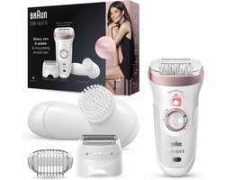 Braun Silk-épil 9 9-880 - Epilator - voor Vrouwen voor Langdurige Ontharing - Wit/Roségoud