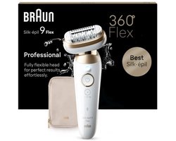 Braun Silk-épil 9 Flex – Elektrische Epilator - Flexibele kop - Draadloos - Nat & droog gebruik