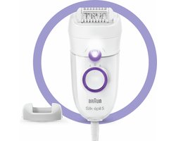 Braun Silk-épil SE 5-505 Power - Elektrische epilator voor vrouwen - 28 pincetten - Met snelheidsinstelling - comfortabel epileren - Wit/Paars
