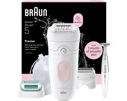 Braun Silk·épil 5 - Wet&Dry Epilator - 5-251- Eenvoudige Haarverwijdering - Langdurig Gladde Huid - Inclusief Scheerkop, Trimkam, Beginnersopzetstuk en Bikinitrimmer- Roze